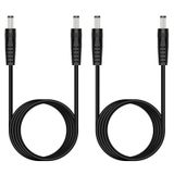 Fancasee DC güç kablosu erkek erkek, 2'li paket 6FT 5.5mm x 2.5mm DC fiş jakı güç kaynağı adaptör kablosu CCTV gözetim güvenlik kamerası LED şerit DVR yönlendirici fatura yazıcı