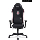 Fanchair x Beşiktaş Siyah Beyaz Lisanslı Oyuncu Koltuğu - Siyah - Beyaz