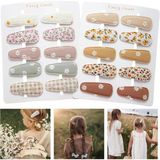 Fancy Clouds 20'li Paket Kız Çocuk Bebek Saç Klipsi, Nötr Tam Astarlı Kumaş Çıtçıtlı Klips İğneleri Çiçek baskılı, El Yapımı Saç Aksesuarları, Okul Çağı Çocuklar Çocuklar için Kadın Hediyeleri