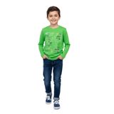 Fancy Kids Antalya Erkek Çocuk Goal Baskılı Yeşil Sweatshirt%100 Pamuk Rahat Regular Fit