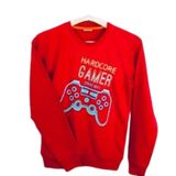 Fancy Kids Antalya Erkek Çocuk Kırmızı Baskılı Sweatshirt – Pamuklu Esnek Kumaş (Kırmızı, 10-11 Yaş)