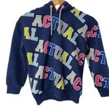 Fancy Kids Antalya Erkek Çocuk Lacivert Baskılı Kapüşonlu Sweatshirt – Rahat Kalıp, Uzun Kollu, Dokuma Kumaş
