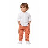 Fancy Kids Antalya Erkek Çocuk Somon Pantolon Kargo Cepli Ayarlanabilir Lastikli (Somon, 9-12 Ay)