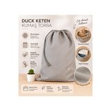 Fancyagnes Çok Amaçlı Büzgülü Çamaşır Oyuncak Kirli Saklama Torbası - Duck Keten Yeniden Kullanılabilir