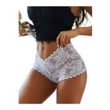 Fancy&Dancy 2050 Beyaz Kadın Dantel Şort Boxer