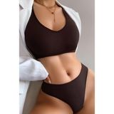 Fancy&Dancy Kadın Kaşkorse Sütyen Külot Takımı - Şık Esnek ve Rahat İç Çamaşır Takımı - 50200 - Kahverengi