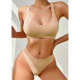 Fancy&Dancy Kadın Kaşkorse Sütyen Külot Takımı - Şık Esnek ve Rahat İç Çamaşır Takımı - 50200 - XL - Ten