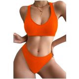 Fancy&Dancy Kadın Kaşkorse Sütyen Külot Takımı - Şık Esnek ve Rahat Sütyen Külot Takımı - 50020 (Turuncu, Small)