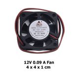 fanec 12V DC 0.09A Brushless Soğutucu Fan 4x4x1 cm Kasa DVR Modem 3D Yazıcı Step Motor Uyumlu Minik Fan
