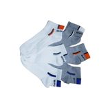 fanilam 6 Çift Erkek Spor Patik Çorap Beyaz-gri 40-44