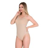 fanilam Berrak Kadın İp Askılı Pamuk Çıtçıtlı (Kancalı) Body - Rahat ve Şık Esnek Body Atlet 2'li Ten S