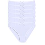 fanilam Yıldız 6’lı Kadın Esnek Bambu Bikini Külot – Antibakteriel, Nefes Alabilen, Yumuşak, Slip Model Beyaz S