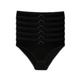 fanilam Yıldız 6’lı Kadın Esnek Bambu Bikini Külot – Antibakteriel, Nefes Alabilen, Yumuşak, Slip Model Siyah M