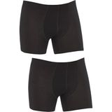 fanilam Yıldız Erkek Likralı Bambu Boxer -nefes Alan Terletmeyen Kumaş 2'li Siyah 2XL