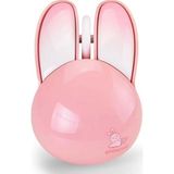 Fanıx MOU-6003-P Playrob M6 Pilli Kablosuz Mouse Pembe Tavşan - Çok Renkli
