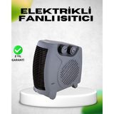 Fanlı Elektrikli Isıtıcı Termostatlı Güvenli Yanmaz Plastik Gövde - Lisinya - 1 W