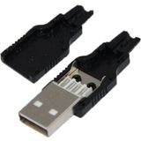 Fano (2 Adet )4 pin A Erkek Plastik Kapak İle USB Soket Bağlayıcı Fiş Lehim Tipi Bağlayıcı