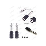 FANO (2 Adet)-6,3 mm Stereo Erkek -3,5 mm Dişi Kulaklık Jakı Fişi Ses Stereo Adaptörü, Kulaklık, Enstrüman, Gitar