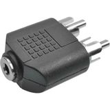Fano (4Adet) 3.5mm Ses Stereo Jak 2 Rca Erkek Ses Jack Konnektör Dönüştürücü