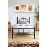 FANO King Ferforje Karyola Siyah Tek Kişilik Metal Yatak 90x190, 90x200, 100x200, 120x190, 120x200