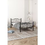 FANO Lale Ferforje Karyola Siyah Tek Kişilik Metal Yatak 90x190, 90x200, 100x200, 120x190, 120x200