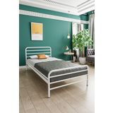 FANO Milas Metal Karyola Beyaz Tek Kişilik Ferforje Yatak 90x190, 90x200, 100x200, 120x190, 120x200