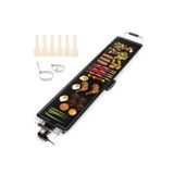 Fantask Yapışmaz Elektrikli Izgara, Ayarlanabilir Sıcaklık, Termostat Ve Yağ Damlama Tepsisi, İç Ve Dış Mekan İçin Teppanyaki Izgara, 100 Cm