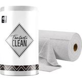 Fantasti Clean Çok Amaçlı Rulo Mikrofiber Temizlik Bezi 30X30 40 Yapraklı Gri