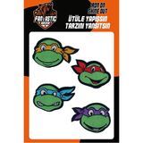 Fantastic 4'lü Ninja Kaplumbağalar Arma Seti - Ütüyle Yapışan Nakışlı Yama Patch - Leonardo, Raphael, Michelangelo, Donatello
