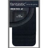 Fantastic 4'lü Paket Ütü ile Yapışan Dokuma Arma Patch Giysi & Kıyafetler Için Süs Yama Kolay Uygulama Dayanıklı - Siyah