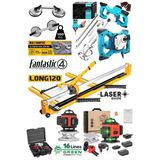 Fantastic 4'Lü Set 120Cm Seramik Fayans Kesme Mak + 2'Li Vantuz + Boya Karıştırıcı + 16 Satır Lazer