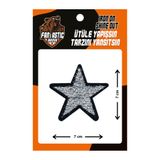 Fantastıc Arma 10'lu Paket Ütü Ile Yapışan Dokuma Arma Patch Yama Gümüş Simli Saçaklı Yıldız Modeli