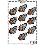 FANTASTIC ARMA 10'lu Paket Ütü Ile Yapışan Dokuma Arma Patch Yama Roket ? Modeli