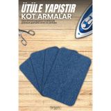 FANTASTIC ARMA 4'lü Paket Ütü Ile Yapışan Kot Arma Patch Kot Yaması, Onarım (Mavi-İndigo) Denim, Jeans