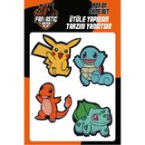 FANTASTIC ARMA 4'lü Pokemon Seti - Pikachu, Squirtle, Charmander, Bulbasaur Ütüyle Yapışan Dokuma Arma, Patch, Yama