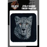 FANTASTIC ARMA Çita Desenli Ütüyle Yapışan Arma 6.5x6 cm | Polyester Dokuma Yama (Ceket, Şapka, Çanta)