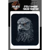 FANTASTIC ARMA Kartal Desenli Ütüyle Yapışan Arma 6.5x6 cm | Polyester Dokuma Yama (Ceket, Şapka, Çanta)