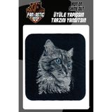 FANTASTIC ARMA Kedi Desenli Ütüyle Yapışan Arma 6.5x6 cm | Polyester Dokuma Yama (Ceket, Şapka, Çanta)