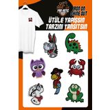 Fantastıc Arma Ütü Ile Yapışan Dokuma Arma Seti Patch Yama Renkli Hayvanlar Modeli