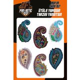 Fantastıc Arma Ütü Ile Yapışan Dokuma Arma Seti Patch Yama Şal Desen, Etnik Modeli