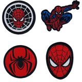 Fantastic Arma Ütü ile Yapışan Dokuma Patch Yama, Spider Seti, Örümcek Desenli Adam Man Patch 4'lü
