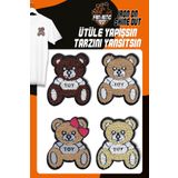 Fantastıc Arma Ütü Ile Yapışan Dokuma Peluş Arma Seti Patch Yama Ayıcık Modeli