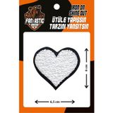 Fantastıc Arma Ütü Ile Yapışan Dokuma Peluş,kolej,punch Arma Heart, Beyaz Kalp Modeli
