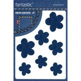 FANTASTIC ARMA Ütü Ile Yapışan Kot Arma Patch Kot Yaması, Denim, Jeans Onarım & Dekoratif amaçlı Çiçek (Koyu Mavi)