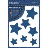 FANTASTIC ARMA Ütü Ile Yapışan Kot Arma Patch Kot Yaması Denim Jeans Onarım & Dekoratif amaçlı Yıldız (İndigo Mavi)