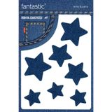 FANTASTIC ARMA Ütü Ile Yapışan Kot Arma Patch Kot Yaması, Denim, Jeans Onarım & Dekoratif amaçlı Yıldız (Koyu Mavi)