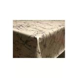 Fantastıc Astarlı Silinebilir Pvc Muşamba Masa Örtüsü Gri Füme Mermer Desen 4-6-8-12 Kişilik