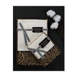 Fantastic Collection Bordürlü İşlemeli Şal Desenli Özel Kadife Hediyelik Havlu Seti