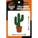 Fantastic Kaktüs Dokuma Arma Patch Polyester Ütü İle Yapışan 3,5 x 7 cm Renkli Tasarım