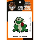 Fantastic Kurbağa Dokuma Arma Patch, Ütü Ile Yapışan %100 Polyester Malzeme 5 cm Boyutunda